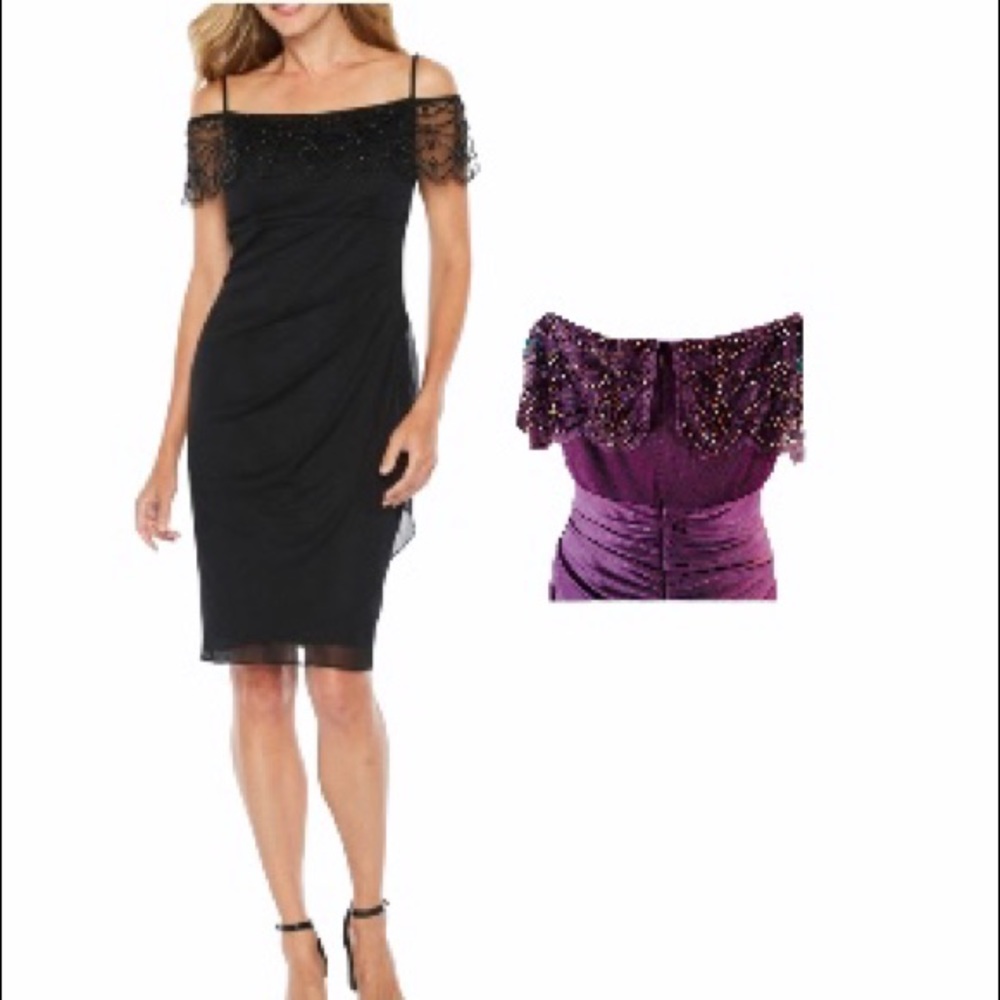 🌀LAST CHANCE🌀DJ Jaz PLUM Embellished Dress